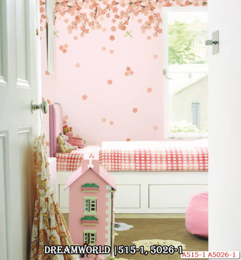 Giấy dán tường màu hồng tại hải phòng